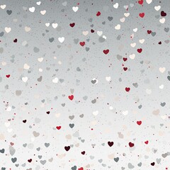gray hearts pattern scattered across the surface, creating an adorable and festive background for Valentine's Day or Mothers day on a Beige backdrop. The artwork is in the style of a traditional Chin