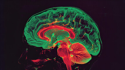 Exploring the Marvels of Human Brain Lobes and Hemispheres - obrazy, fototapety, plakaty