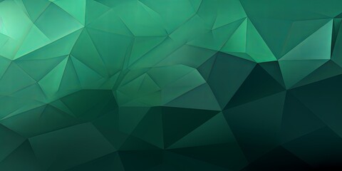 Green abstract background with low poly design, vector illustration in the style of green color palette with copy space for photo text or product, blank empty copyspace  - obrazy, fototapety, plakaty