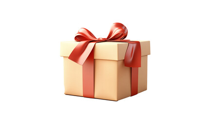 Obraz premium 3d rendering of a festive gift box with a bow isolated on a transparent background object for design, png