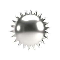 Abstract Spiked Sphere: Metallic Reflections on White