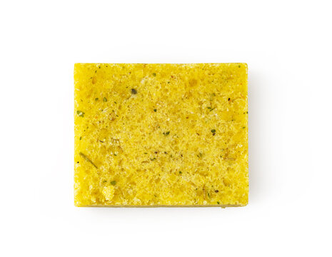 Unwrapped bouillon cube