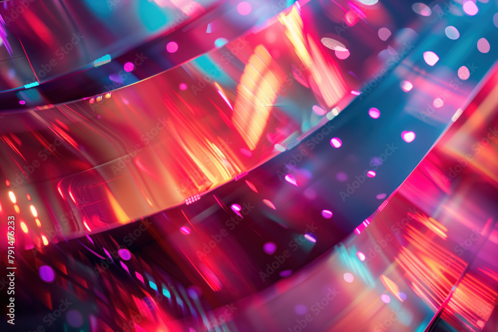 Poster abstract background with reflections and caustics. hi-tech. futuristic background image. created wit