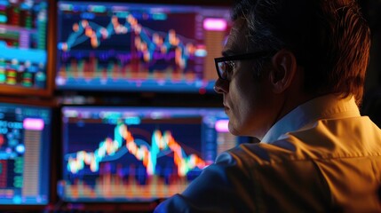 stock trader analyzes market data on their computer, equipped with the tools and knowledge to navigate the complexities of stock trading.