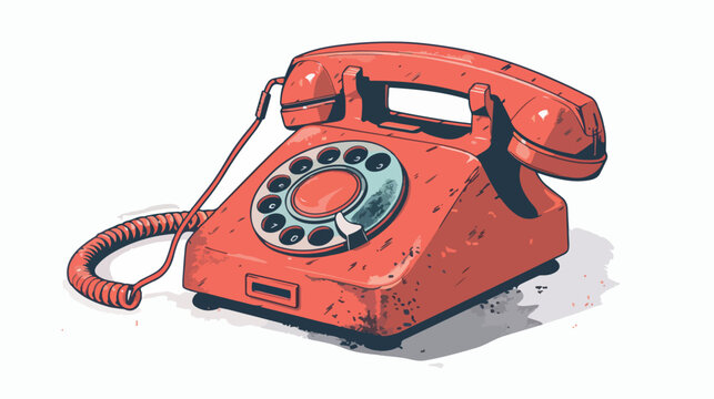 Home phone icon Hand drawn style vector design