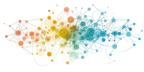 Business Applications of Tableau Network Diagram Data Visualization - obrazy, fototapety, plakaty
