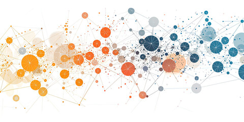 Business Applications of Tableau Network Diagram Data Visualization - obrazy, fototapety, plakaty