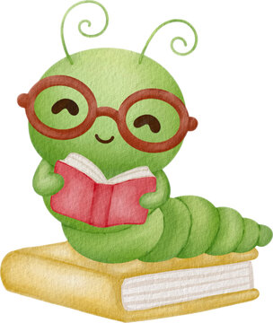 Worm cute Watercolor