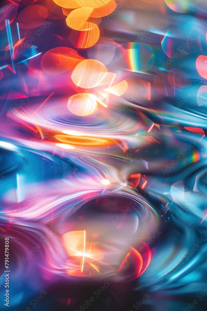 Poster abstract background with reflections and caustics. hi-tech. futuristic background image. created wit