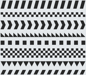 Police Line Design Elements Collection, Isolated on Light Background. Different Shapes for Emergency, Law Enforcement and Special Units Tape Designs