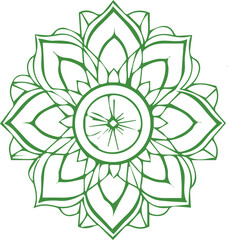 Beautiful flower art and mandala vector design