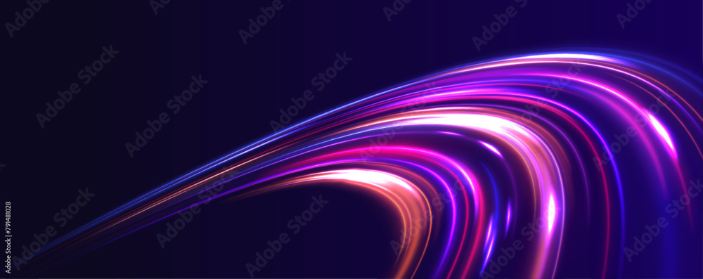 Aufkleber radial color spirals. vector blue glowing lines air flow effect. explosion in universe. cosmic backg