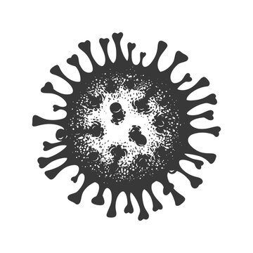 recommend clip art: Silhouette virus black color only full body