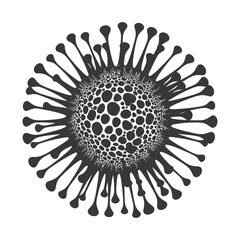 Silhouette virus black color only full body