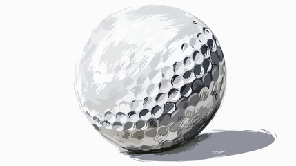 Isolated ball of golf design Hand drawn style vector