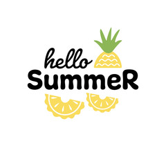 Summer mood. Hello summer. Summer vibes. Summer lettering. Summer time. Inscription for cards, posters, printing on T-shirts.