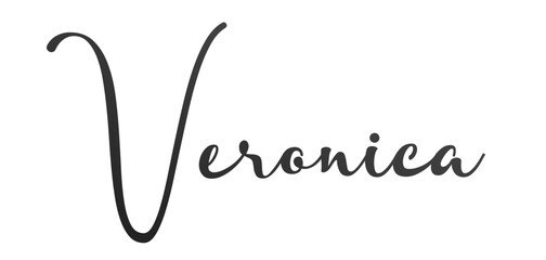 Veronica - black color - name written - ideal for websites, presentations, greetings, banners, cards, t-shirt, sweatshirt, prints, cricut, silhouette, sublimation, tag - obrazy, fototapety, plakaty