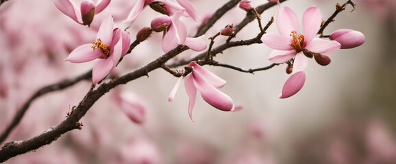 beautiful blooming magnolia