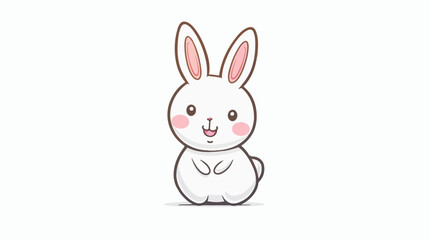 Fototapeta na wymiar Kawaii avatar sweet rabbit icon. Element of kawaii 