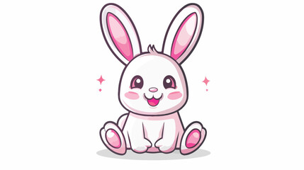 Kawaii avatar sweet rabbit icon. Element of kawaii 