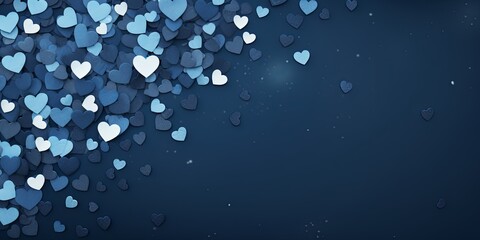indigo hearts pattern scattered across the surface, creating an adorable and festive background for Valentine's Day or Mothers day on a Beige backdrop. 