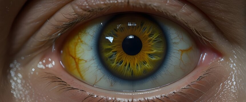 extreme macro shot of monster eye