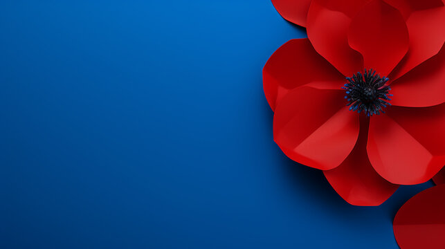 Poppies on a blue background. Floral patterns. Poppy backgrounds.