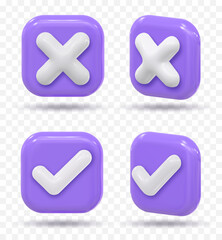 3d icon approved. check mark icon isolated