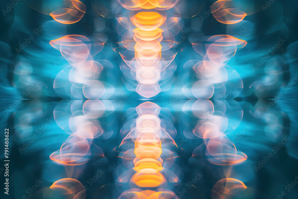 Poster abstract background with reflections and caustics. hi-tech. futuristic background image. created wit