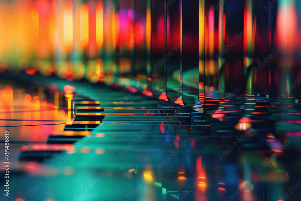 Poster abstract background with reflections and caustics. hi-tech. futuristic background image. created wit