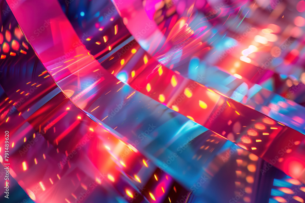 Poster abstract background with reflections and caustics. hi-tech. futuristic background image. created wit