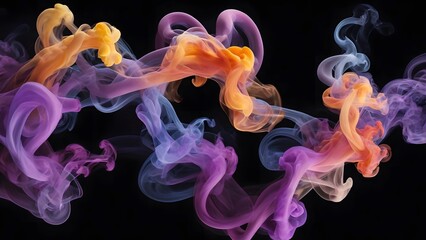 Fototapeta premium Multicolored liquid, melting abstract style, isolated plain background.