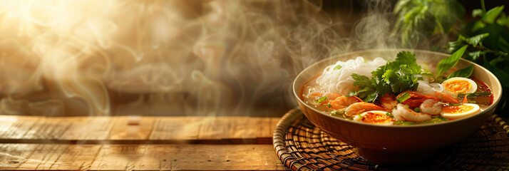 Steamy Shrimp and Noodle Soup Web Banner