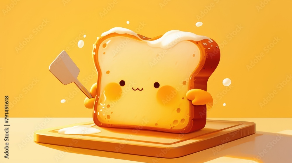Poster a cartoon of a bread toaster was created adding a fun and whimsical touch to the design