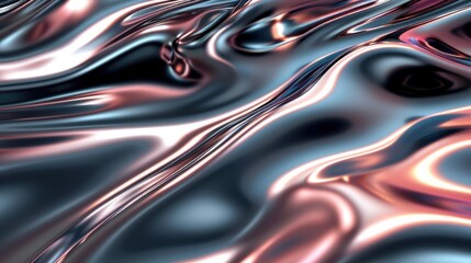 Abstract metallic texture with reflections. Copy Space.