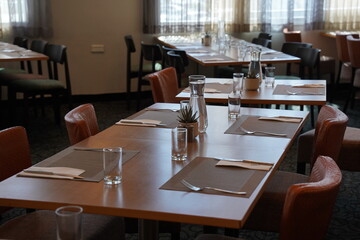 Interior design of a hotel dining restaurant