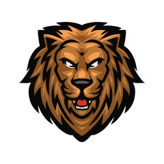 lion animal wild wildlife beast brand icon logo illustration club design esports evil game vector vintage retro classic