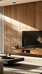 Sleek Modern Living: Two-Tone Wall Contemporary TV Cabinet
