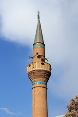 The minaret of Piri Mehmet Pasha Mosque. The mosque was built in the 16th century during the...