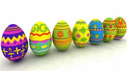 Easter concept and colors. Holiday background with Easter Eggs