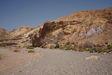 Beautiful landscape in the national nature reserve - Red Canyon, near Eilat, in southern Israel