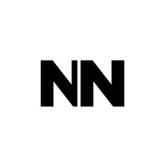 Letter N and N, NN logo design template. Minimal monogram initial based logotype.
