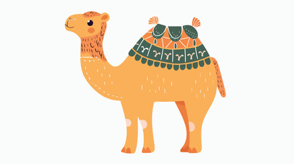 Cute camel in Scandinavian style. Adorable African 