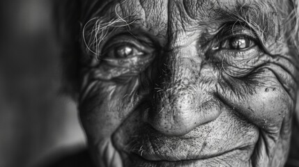 Each wrinkle on his face tells a story of a laughterfilled life cherished by the lines formed by endless smiles. .