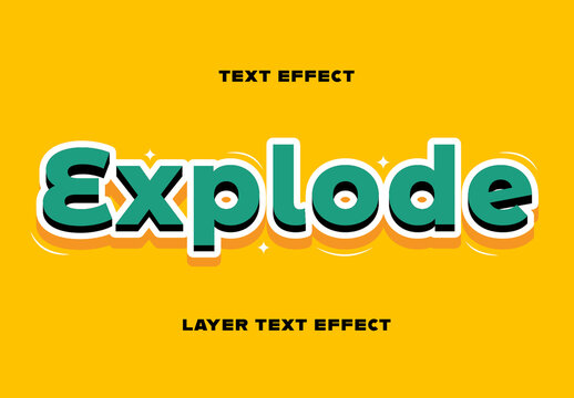 Explode Text Effect Layout