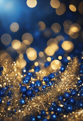 Blue and gold Abstract New Year's Eve Background