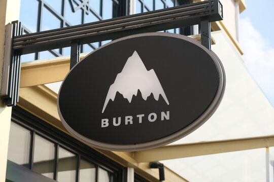 Shanghai,China-September 2nd 2023: Burton store brand logo sign