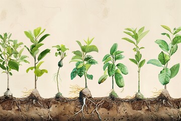 An illustration of grafting for disease-resistant plants, emphasizing its importance in agriculture. - obrazy, fototapety, plakaty