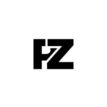 Letter P and Z, PZ logo design template. Minimal monogram initial based logotype.
