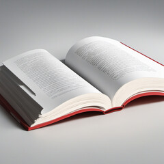 Blank book cover over white background 